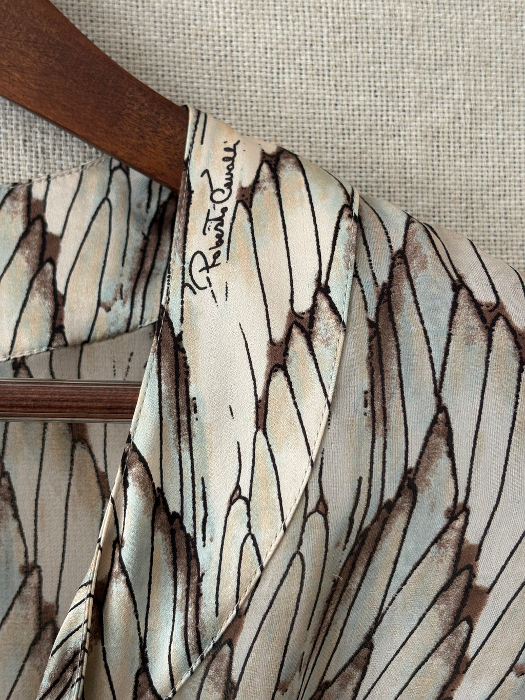 Roberto Cavalli Printed Silk Tie-Waist Blouse