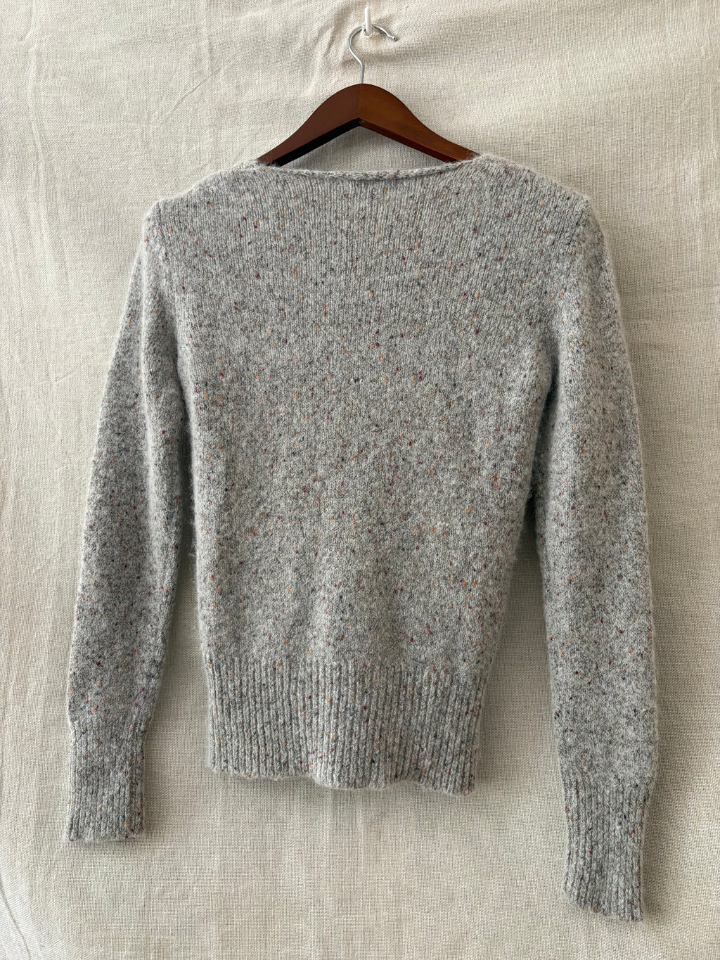 Isabel Marant Grey Flecked Twist-Front Sweater