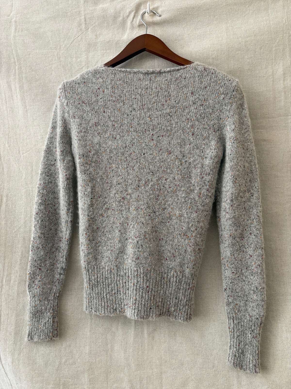 Isabel Marant Grey Flecked Twist-Front Sweater