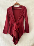 Rosetta Getty Crimson Tie-Back Top