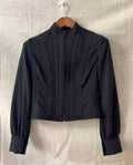 Elie Tahari Black Embroidered Cropped Jacket
