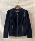 Black Suede Zip Jacket